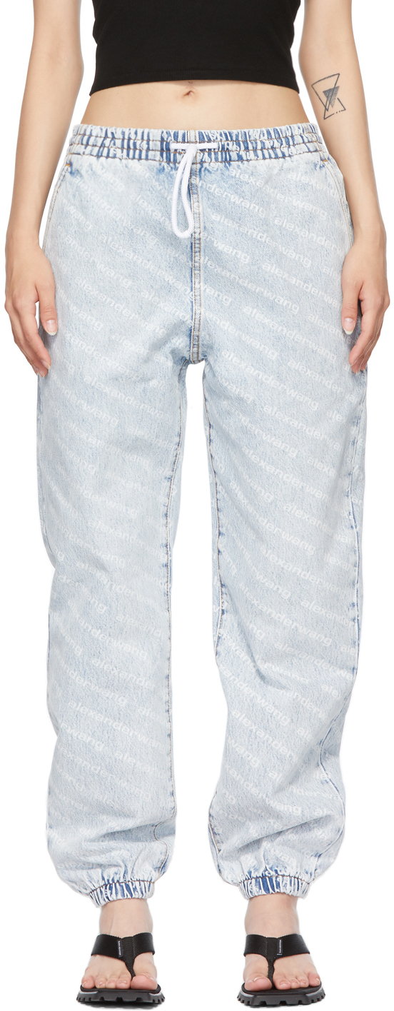 Alexander Wang: & Logo Print Jeans | SSENSE