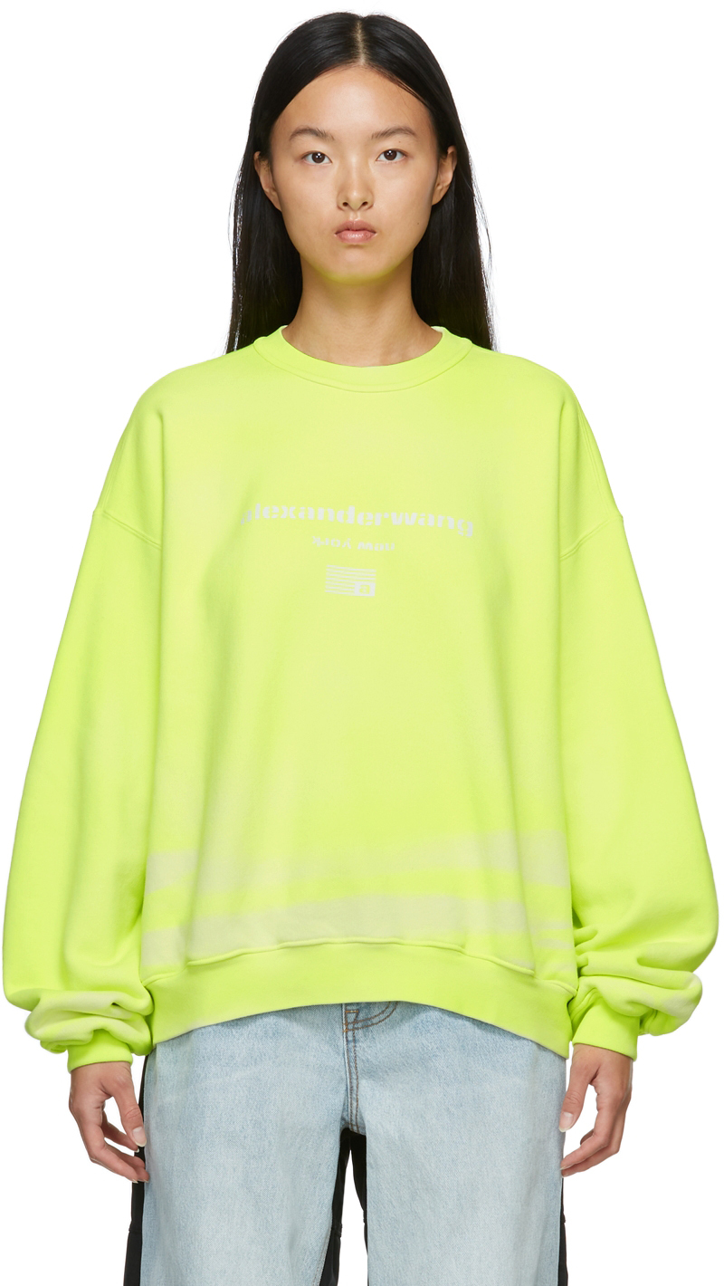 Alexander Wang Yellow Garment Dyed Sweatshirt | Smart Closet