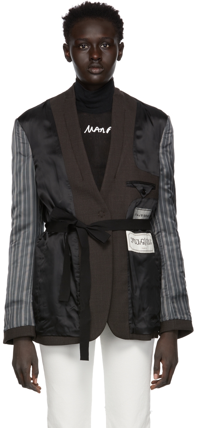 MM6 Maison Margiela Multicolor Oversized Belted Blazer