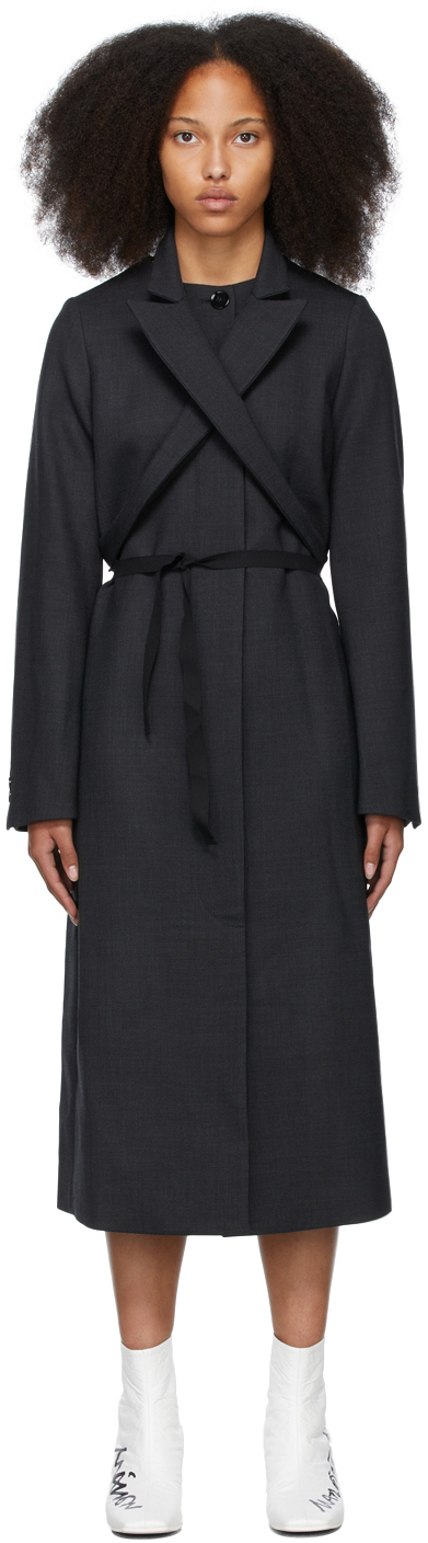 wrap collar coat