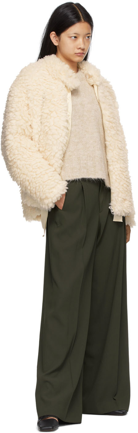 MM6 Maison Margiela Khaki Distorted Trousers | Smart Closet