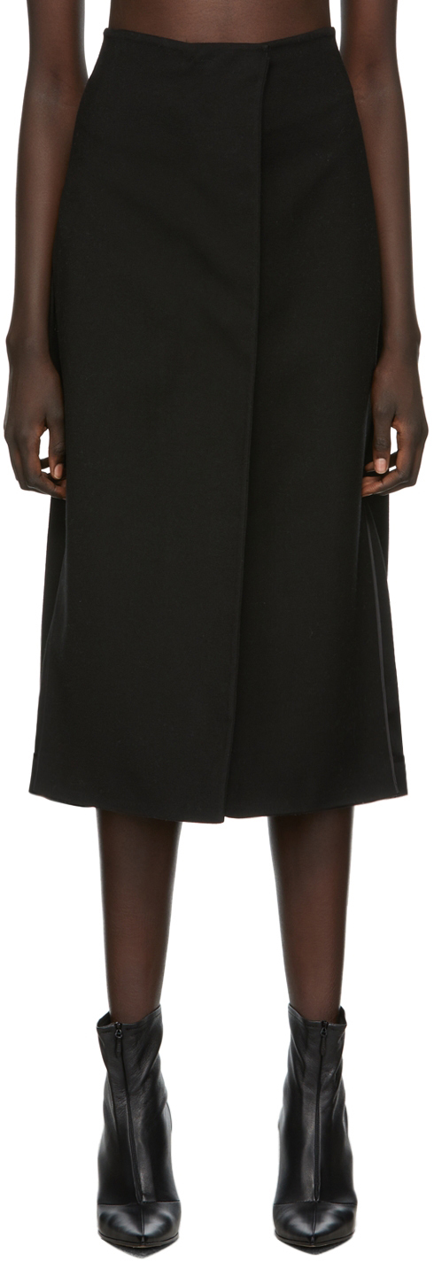 MM6 Maison Margiela Black Tailored A-Line Skirt