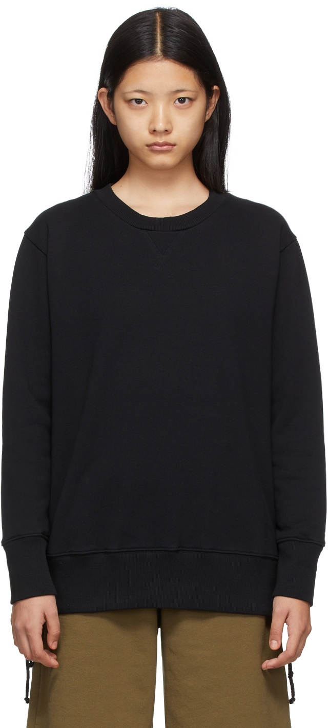 MM6 Maison Margiela Black Spliced Sweatshirt