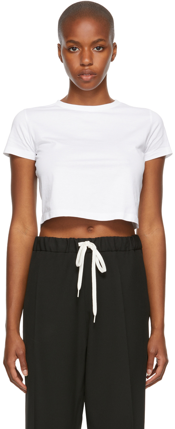 White Cropped Baby T-Shirt