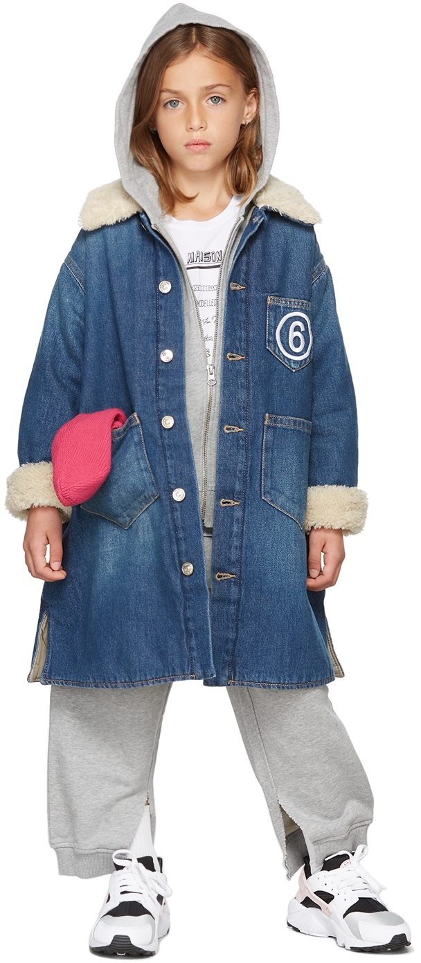 kids denim sherpa jacket