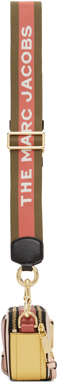 Marc Jacobs The Logo Strap Snapshot Shoulder Bag - beige/pink/Gold