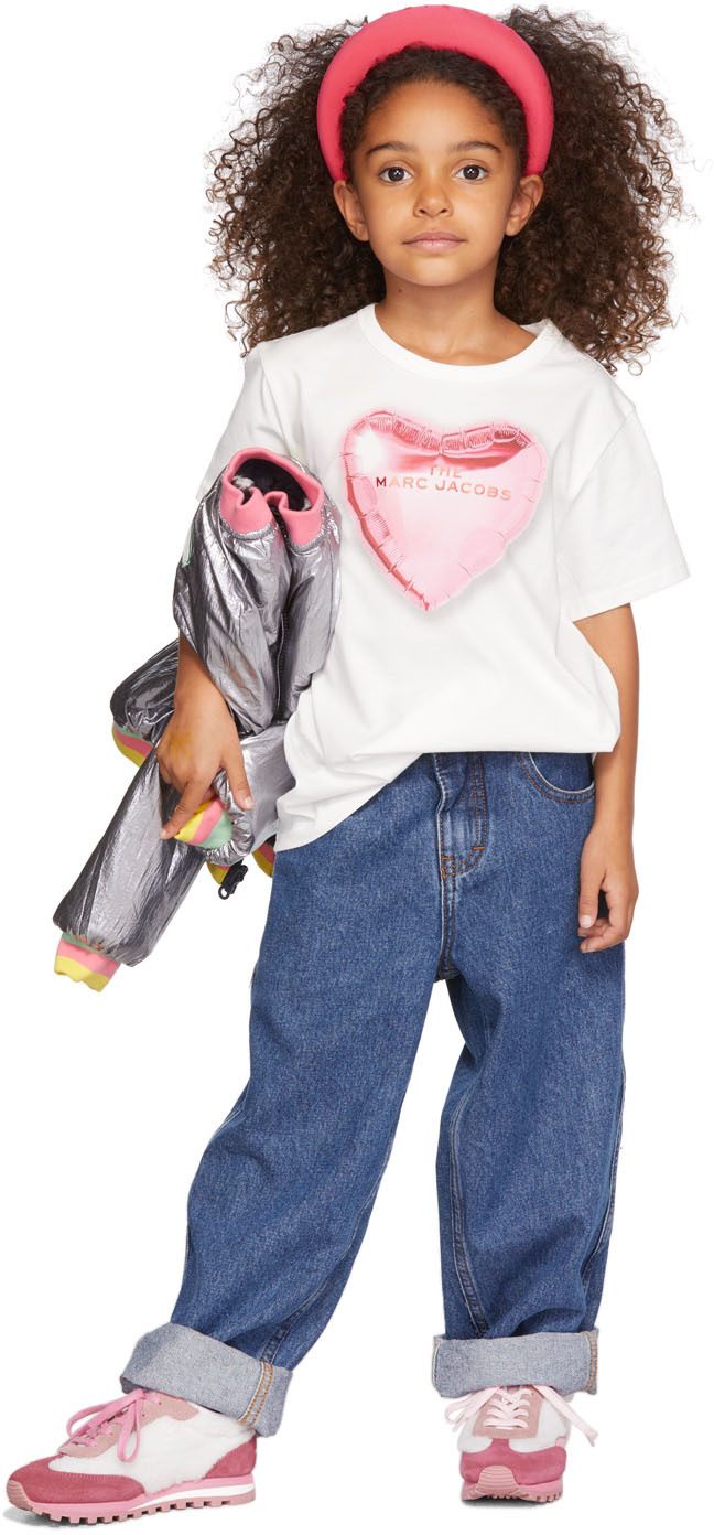 Kids Off White Heart T Shirt By Marc Jacobs On Sale