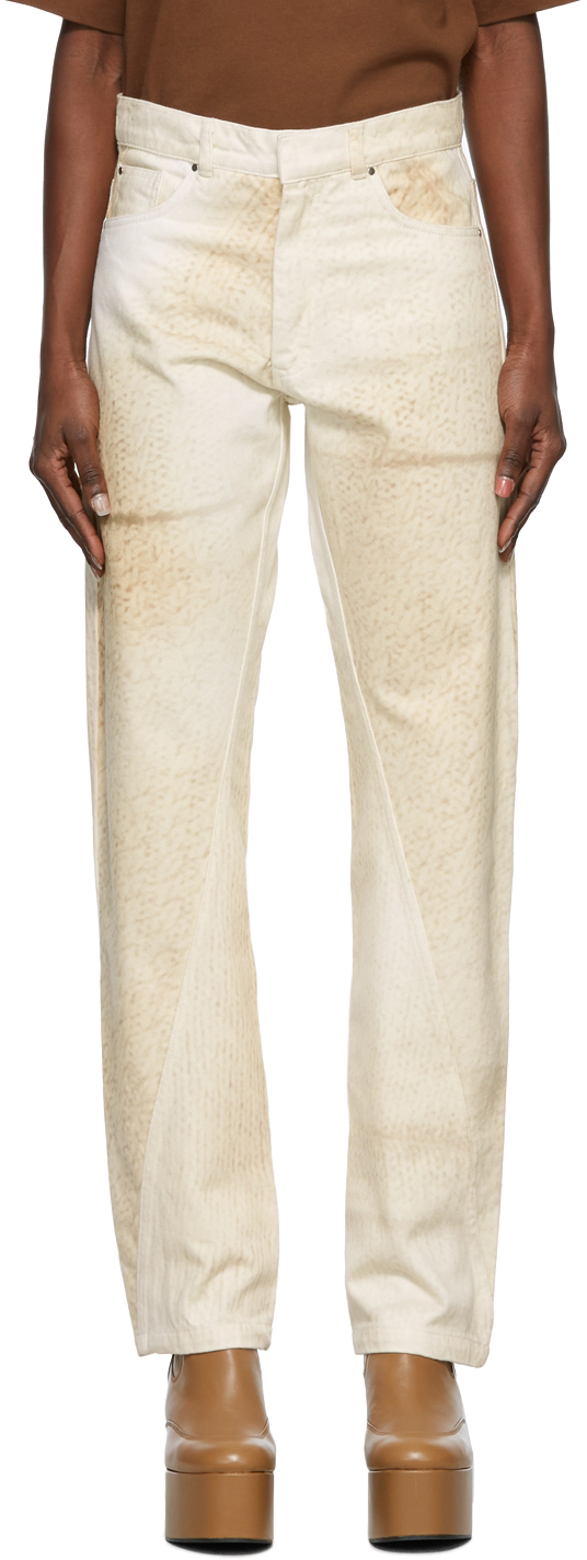 Bianca Saunders Beige Wrangler Edition Knit Where Jeans