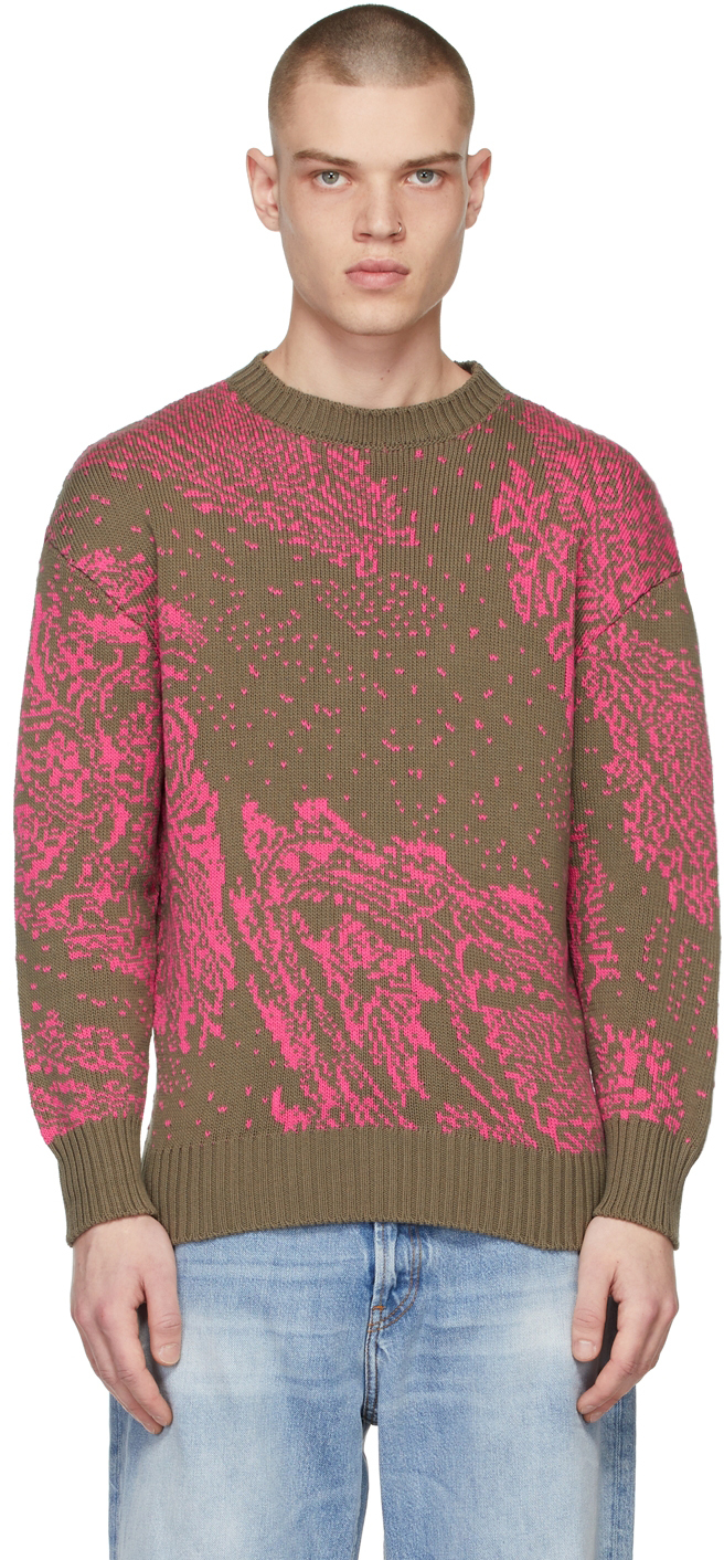 paria /FARZANEH Taupe & Pink Chocolate Dream Sweater