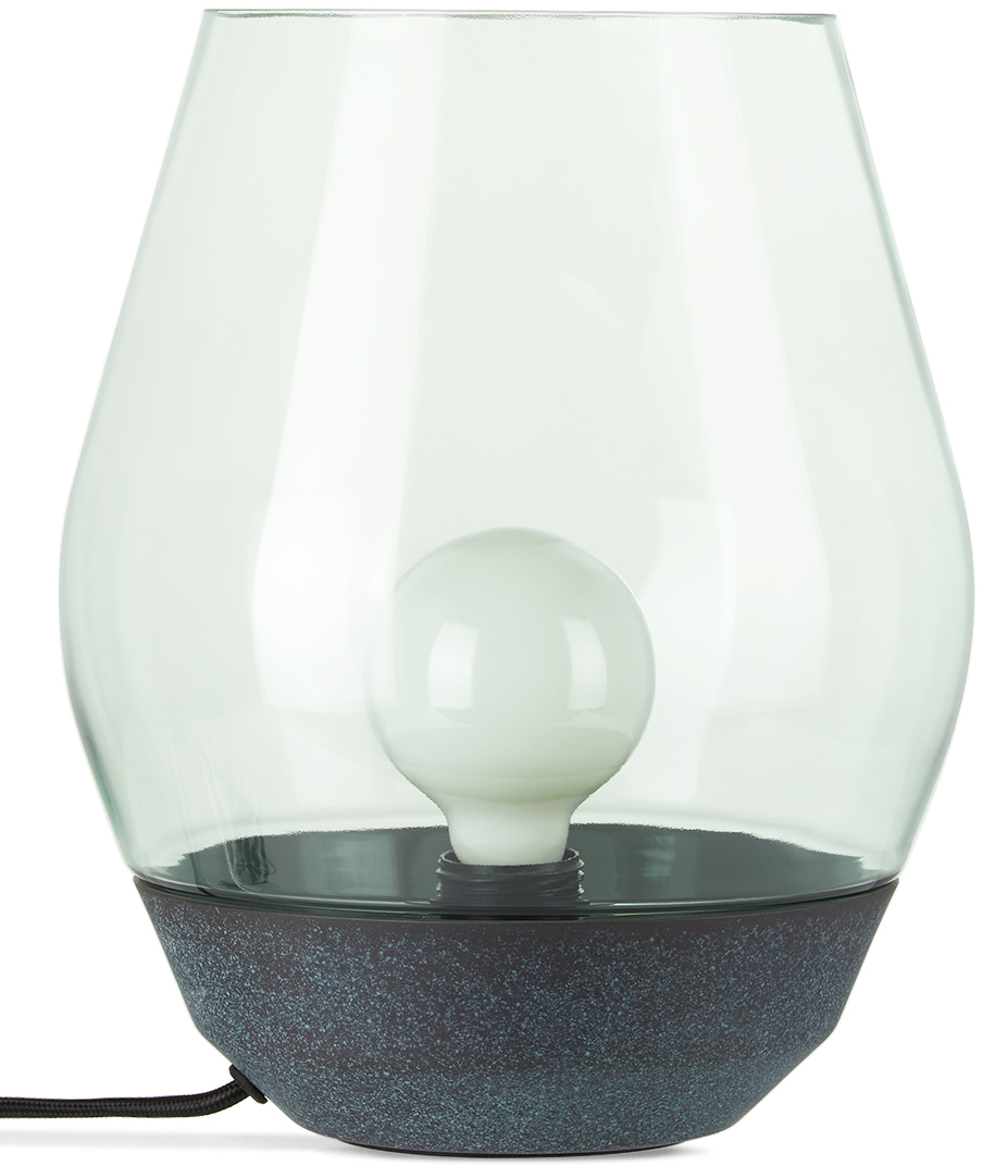 New Works Green Bowl Table Lamp In Verdigrised Copper W