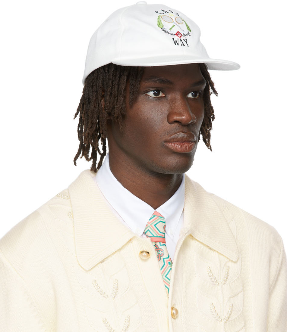 Casablanca White Casasport Rabbit Cap | Smart Closet