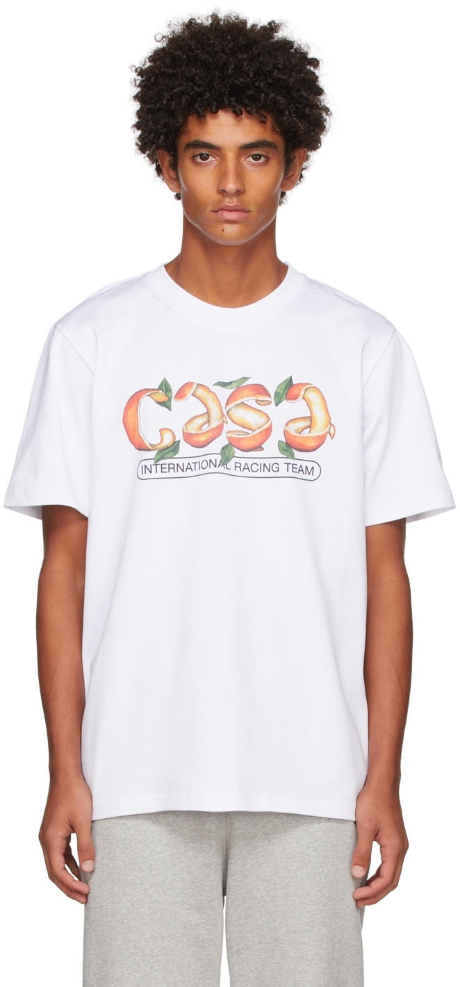 Casablanca White Orange Peel T-Shirt