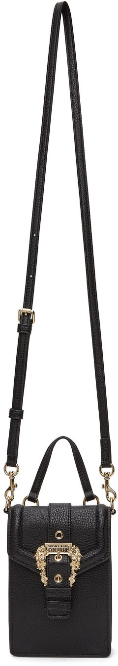 Versace Jeans Couture Black Top Handle Buckle Bag