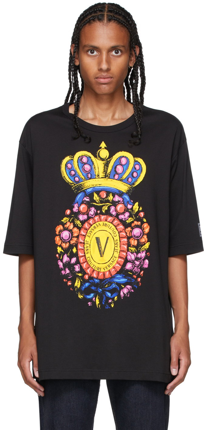 ブラック V-Emblem T シャツ