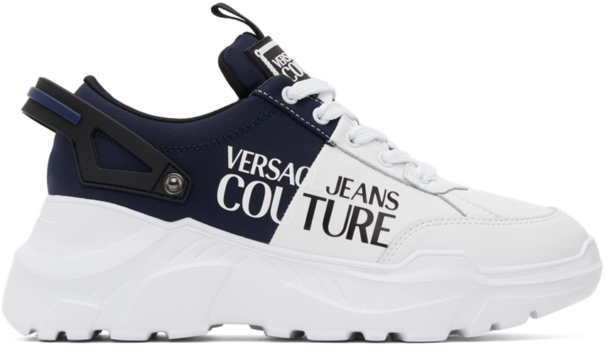 Versace Jeans Coutureのホワイト \u0026 ネイビー Speedtrack スニーカーがセール中