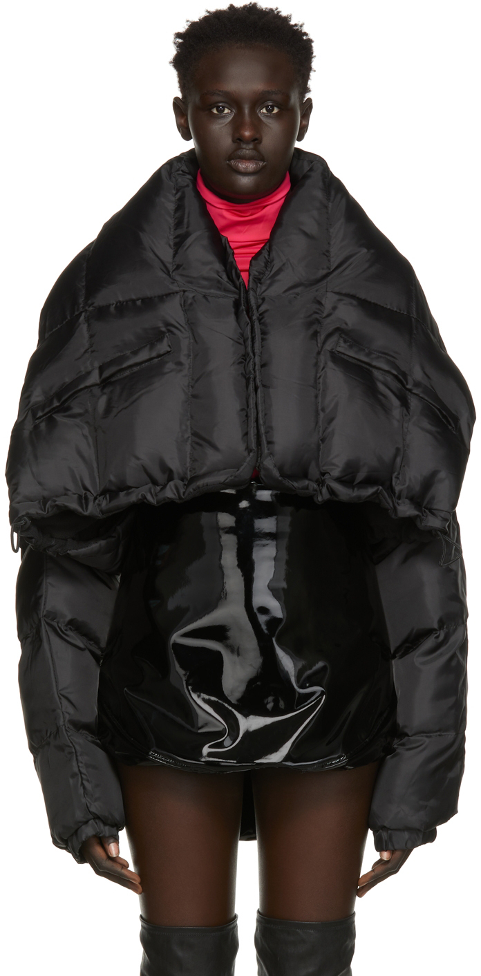 SSENSE Canada Exclusive Black 'The New Shape' Puffer Jacket by Sia ...