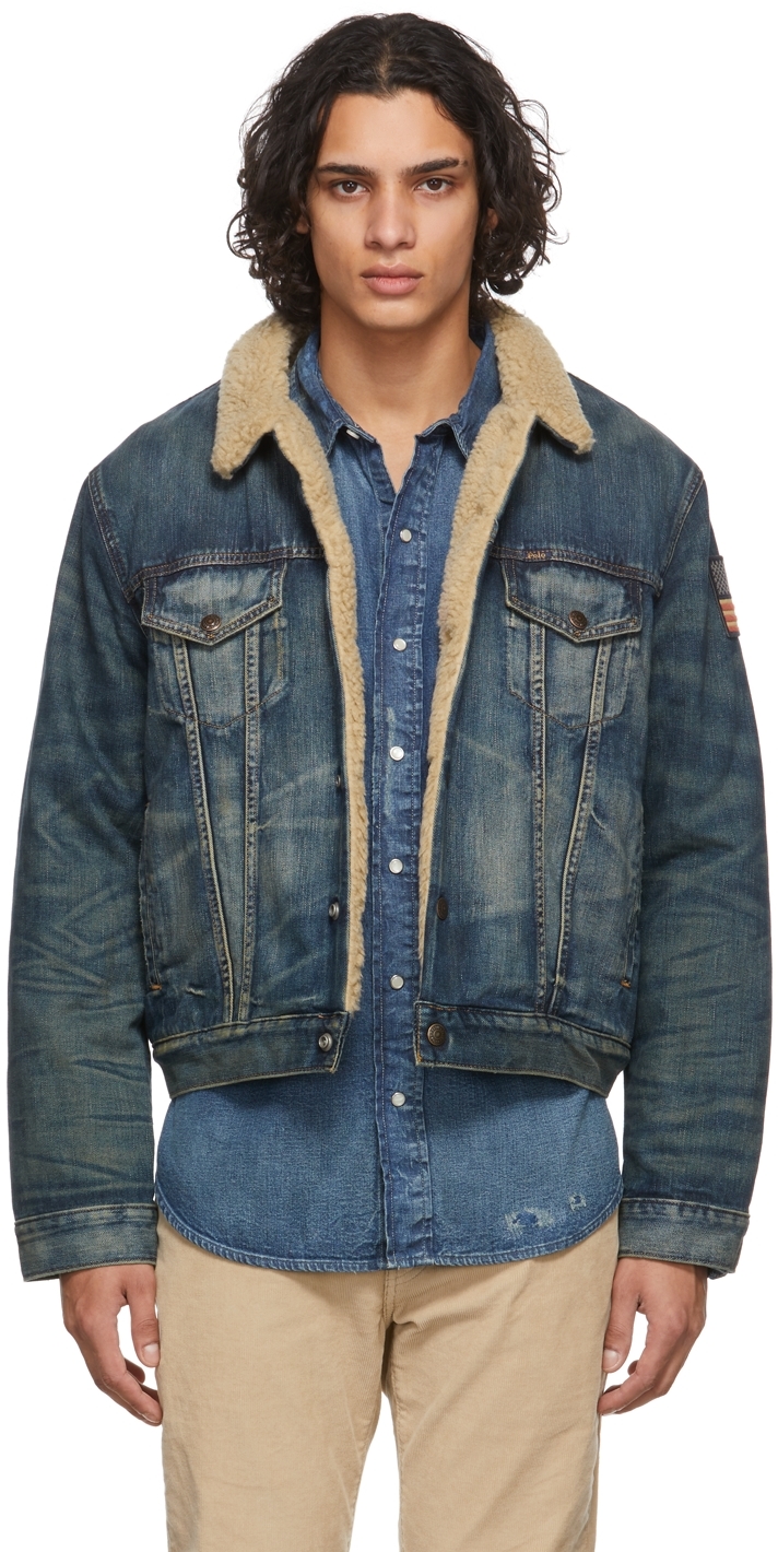 Polo Ralph Lauren Indigo Fleece-Lined Denim Jacket | Smart Closet