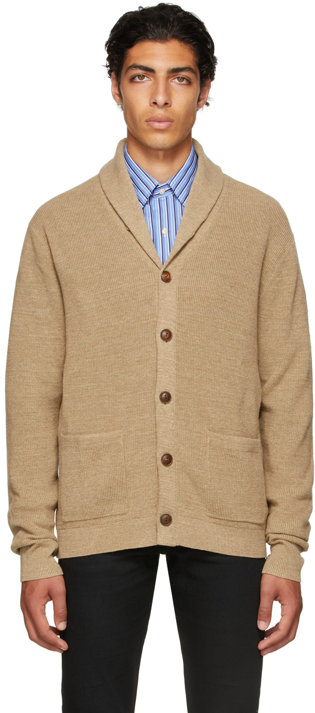 Polo Ralph Lauren Beige Cotton Shawl Collar Cardigan Ssense Uk 4973