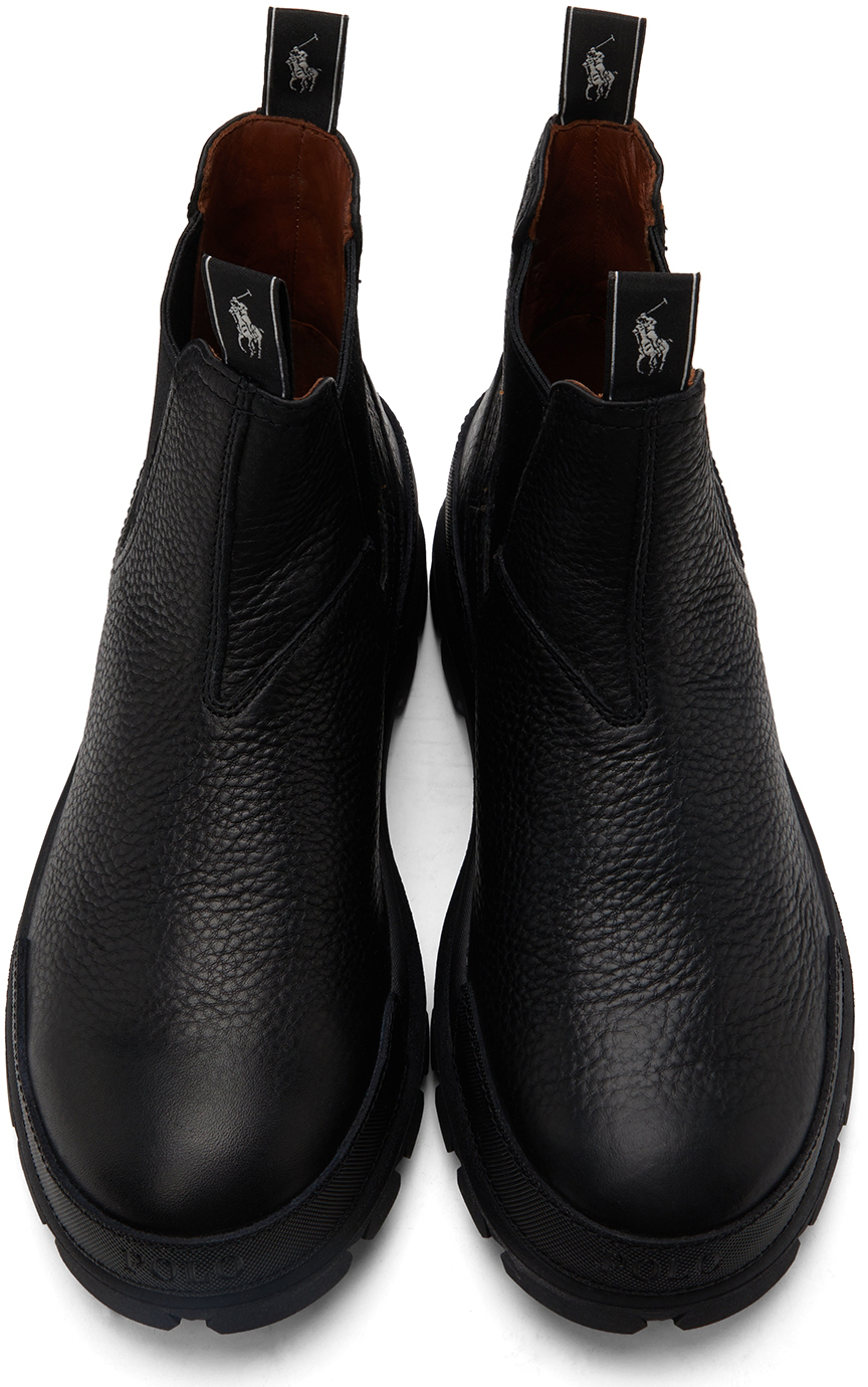 Polo Ralph Lauren Black Oslo Chelsea Boots | Smart Closet