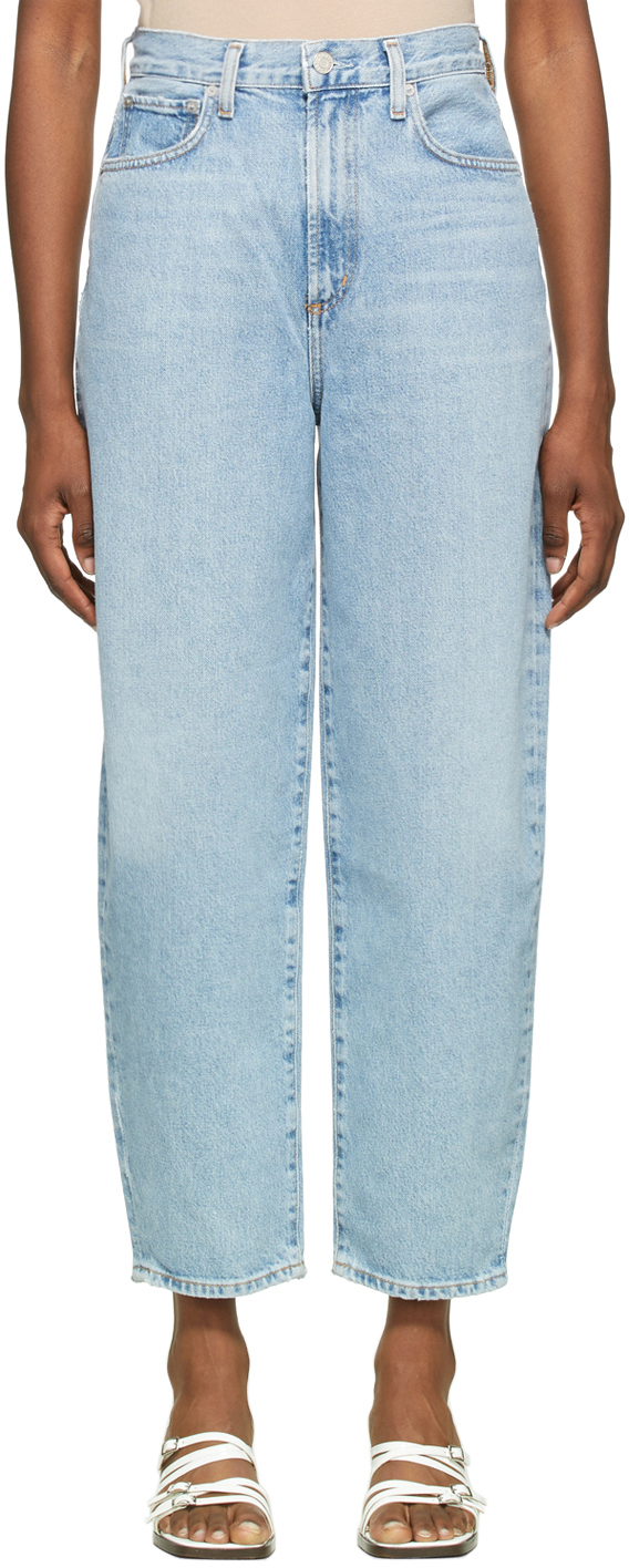 AGOLDE Blue Balloon Ultra High Rise Curved Taper Jeans