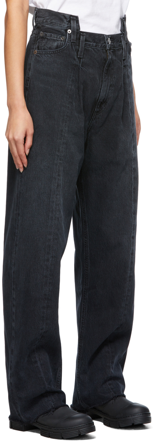 AGOLDE Black Pieced Angled Jeans | Smart Closet