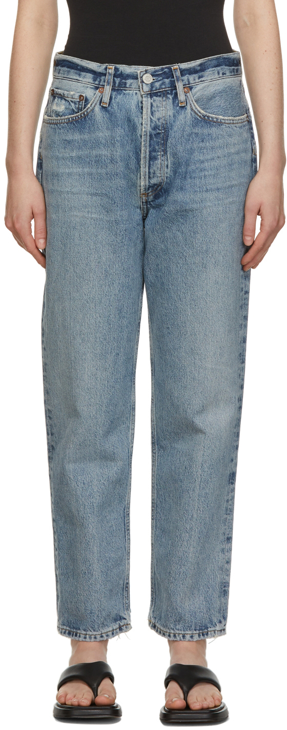 AGOLDE Blue Lana Cropped Jeans