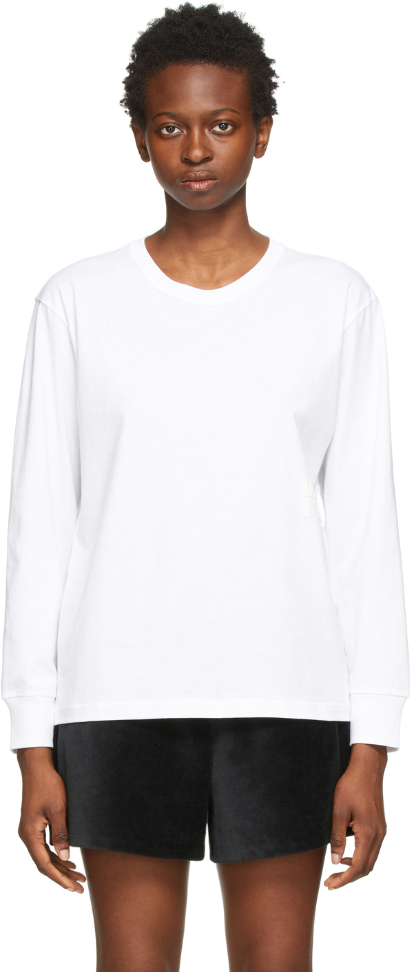 White Puff Logo Long Sleeve T-Shirt