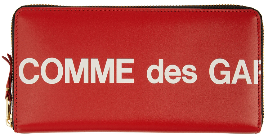 Comme des Wallets: Red CDG Huge Logo Continental Wallet | SSENSE