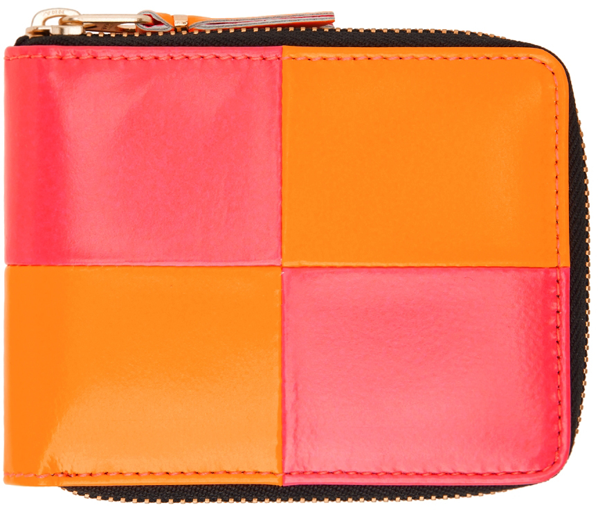 Womens Accessories Wallets and cardholders Comme des Garçons Leather Classic Zip Around Wallet in Orange Save 9% 