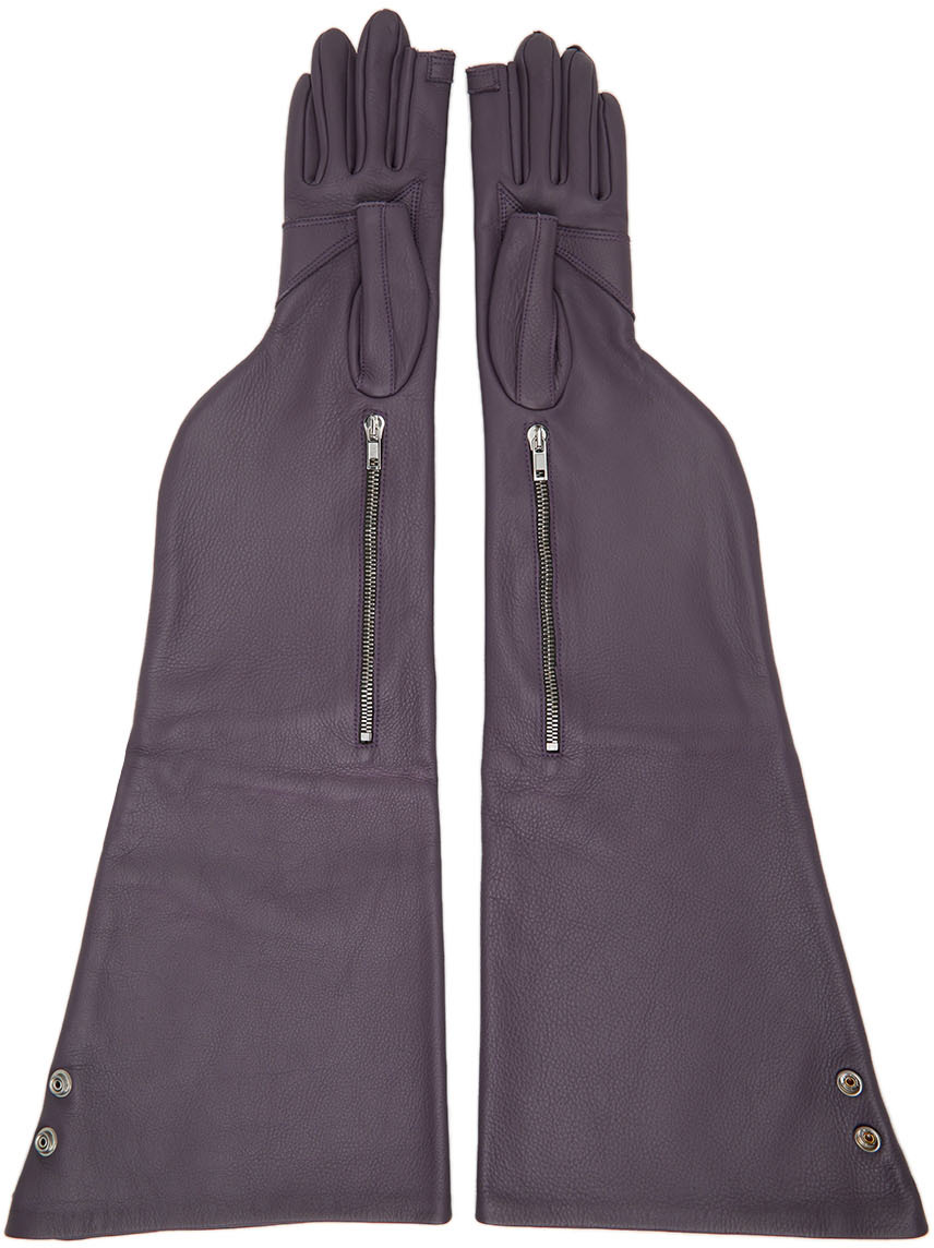 Rick Owens Purple Jumbo Cargo Gloves | Smart Closet