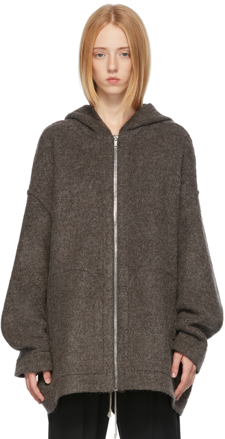 rick owens wool coat
