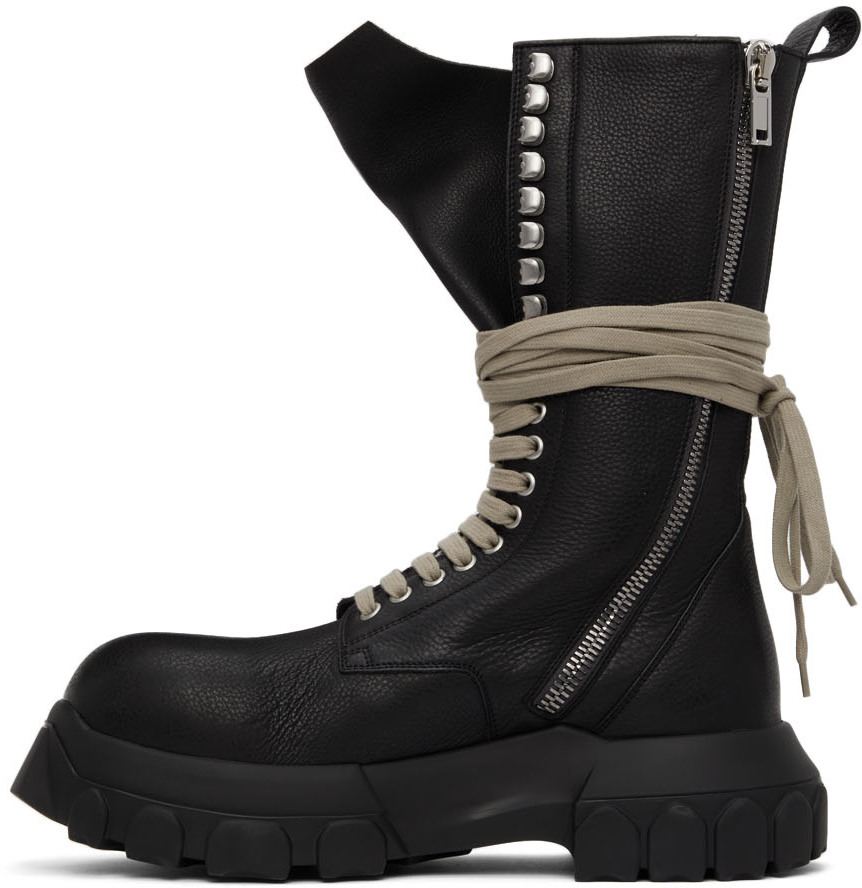 Rick Owens Lace-Up Tractor Boots | Smart Closet