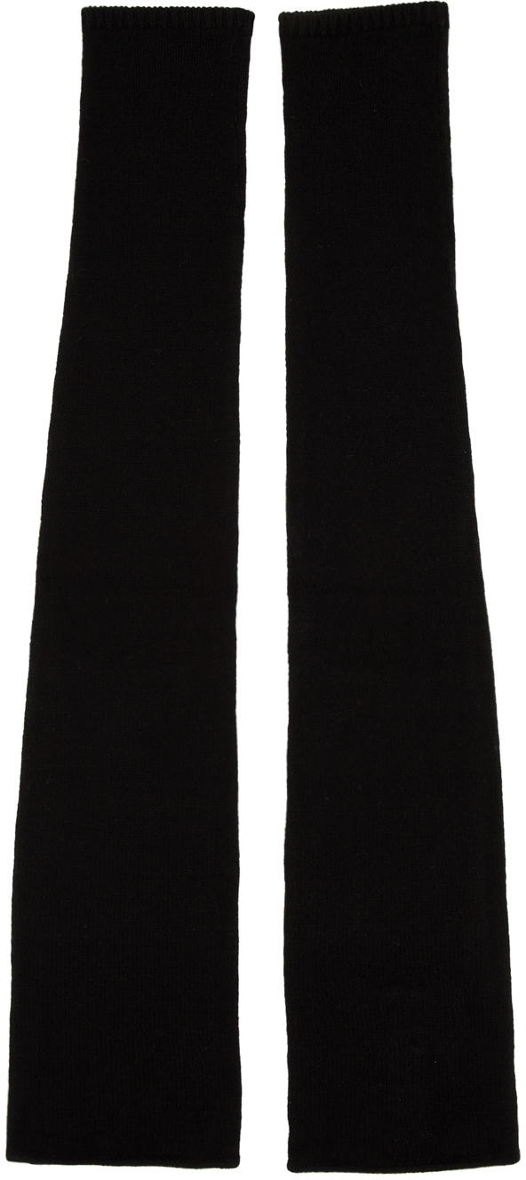 black cashmere arm warmers