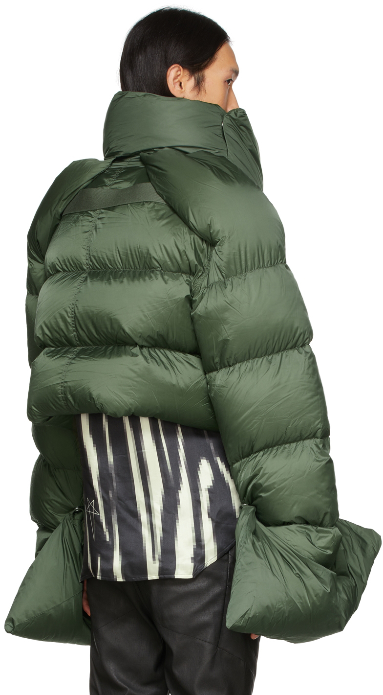 Rick Owens Green Babel Duvet Cropped Jacket | Smart Closet