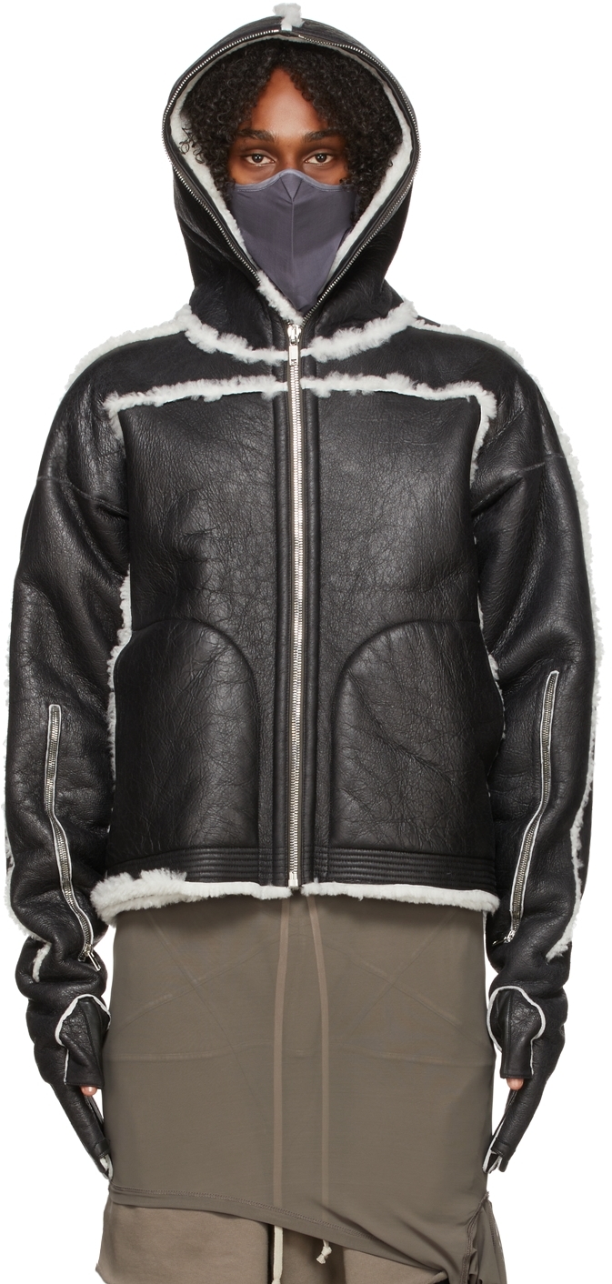 rick owens shearling jacket men