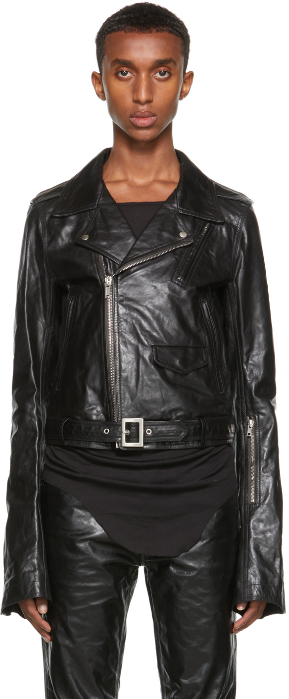 Rick Owens ラムレザージャケット STOOGES ciadeconsertos.com.br