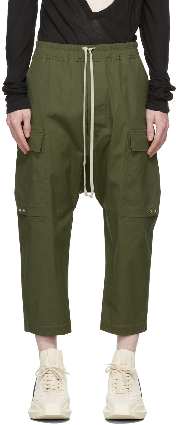 Rick Owens F/W 21 green cargo cropped 48-