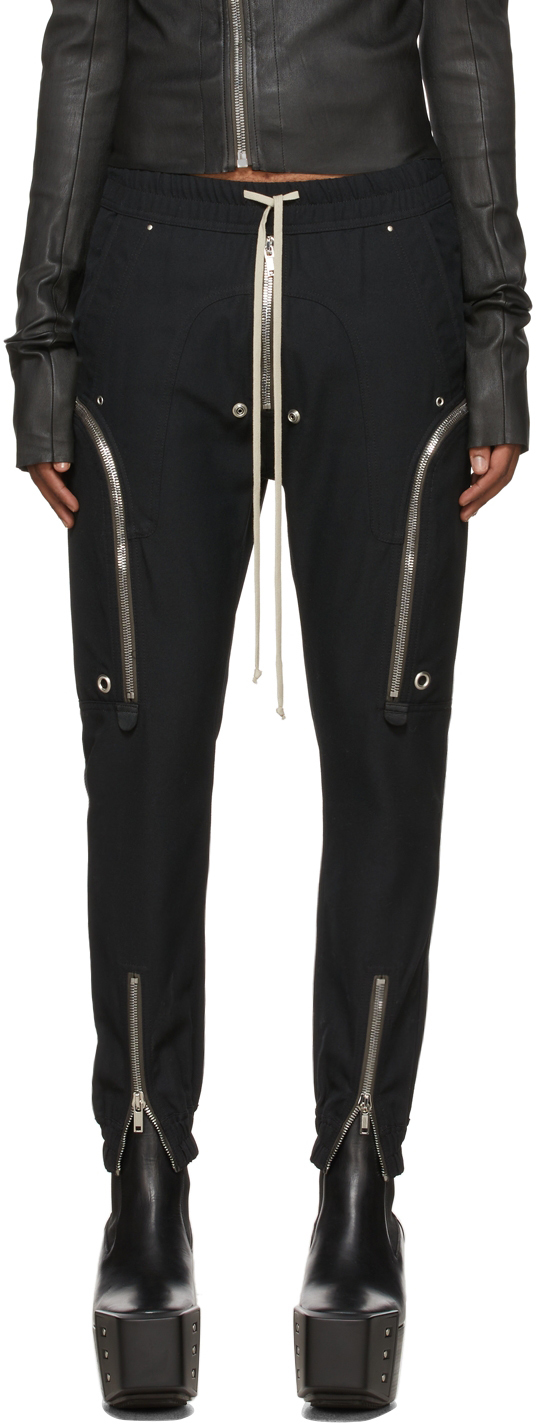 Black Bauhaus Cargo Pants by Rick Owens on Sale