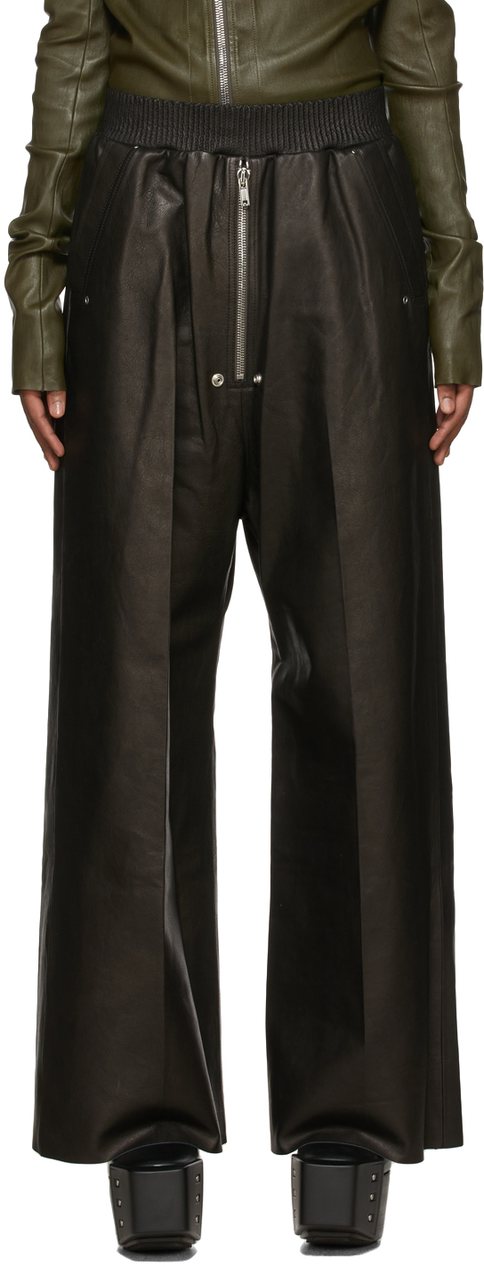 Black Leather Geth Belas Trousers