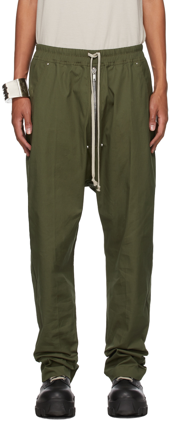 Rick Owens: Green Bela Trousers | SSENSE Canada