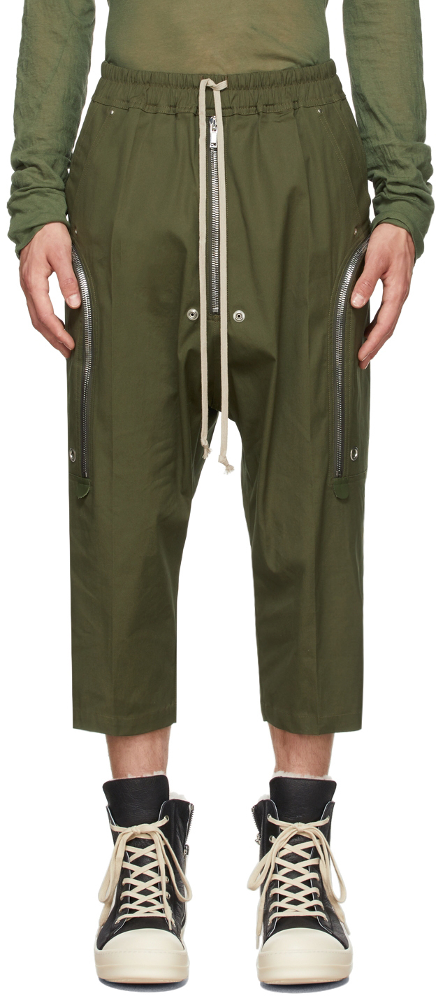 Rick Owens Green Bauhaus Bela Cargo Pants | Smart Closet