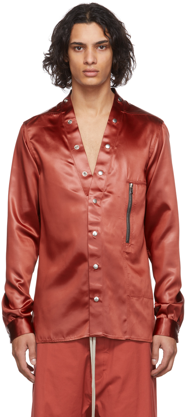 Rick Owens Red Larry Shirt | Smart Closet