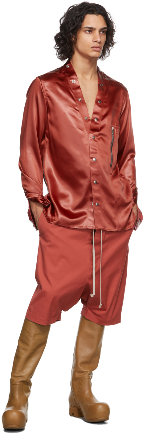 Rick Owens Red Larry Shirt | Smart Closet