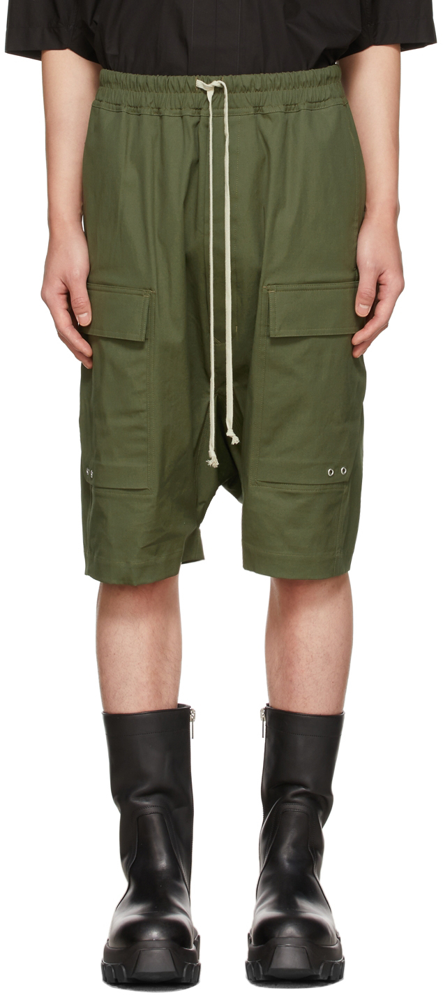 Rick Owens: Green Rick's Pods Cargo Shorts | SSENSE