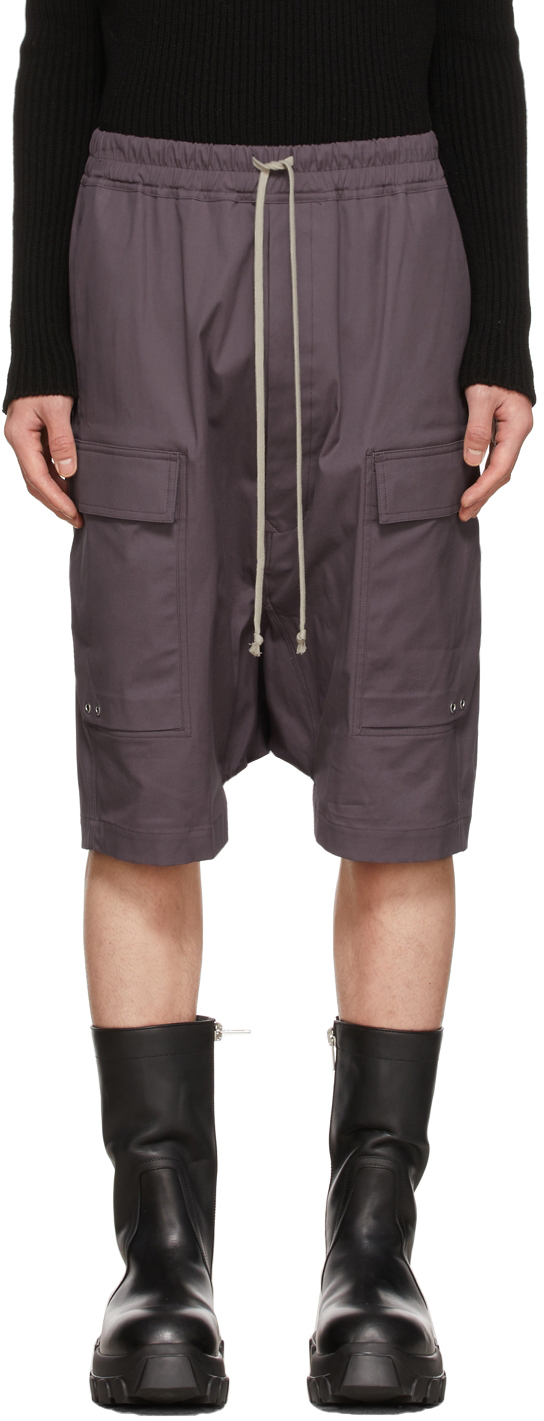 Rick Owens Purple Rick's Pods Cargo Shorts | Smart Closet