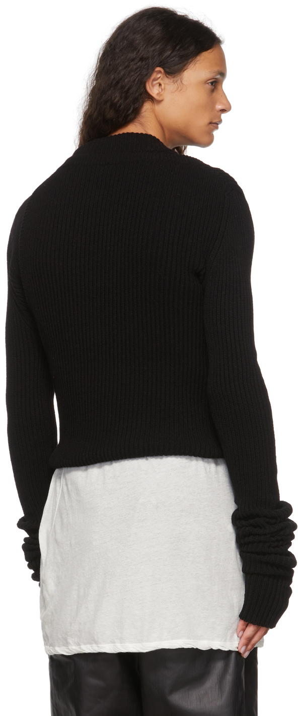 Rick Owens Black Recycled Cashmere Banana Knit Sweater | Smart Closet