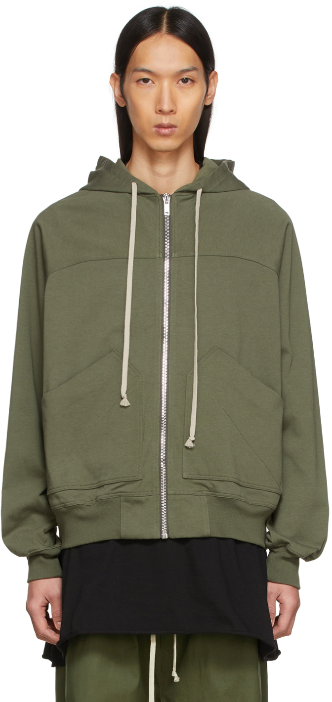 Rick Owens Green Windbreaker Hoodie | Smart Closet