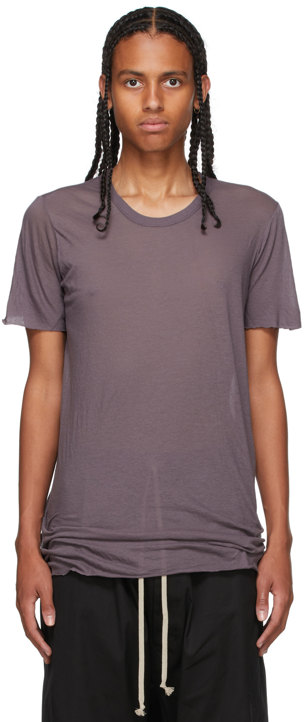 Rick Owens パープル Basic ショート スリーブ T シャツ