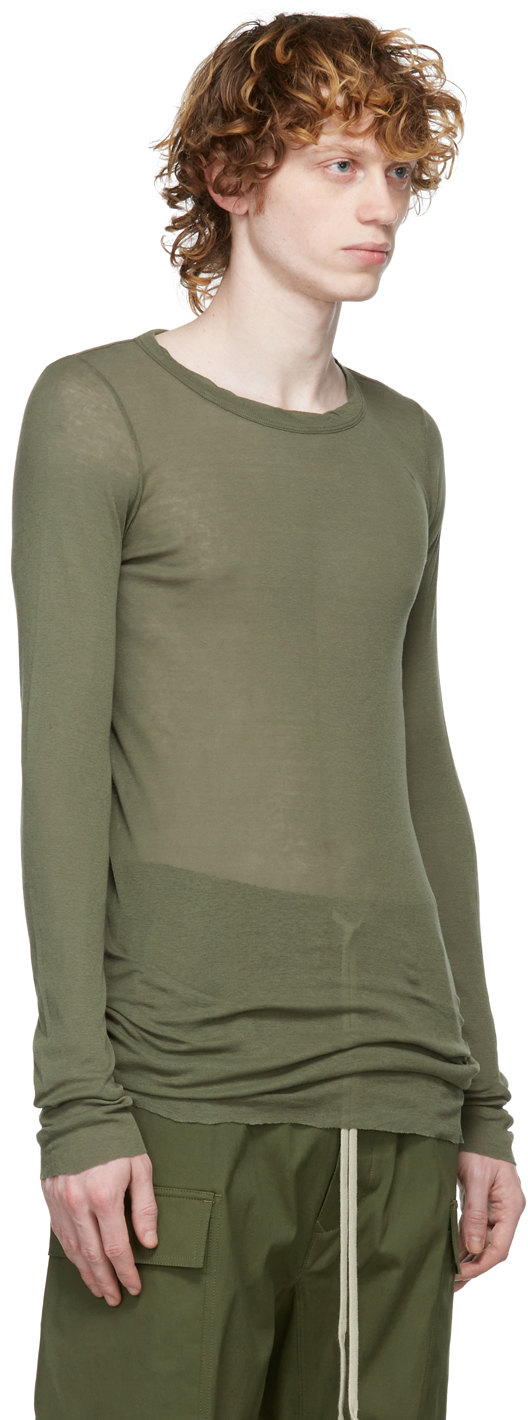 Rick Owens Green Long Sleeve T-Shirt | Smart Closet