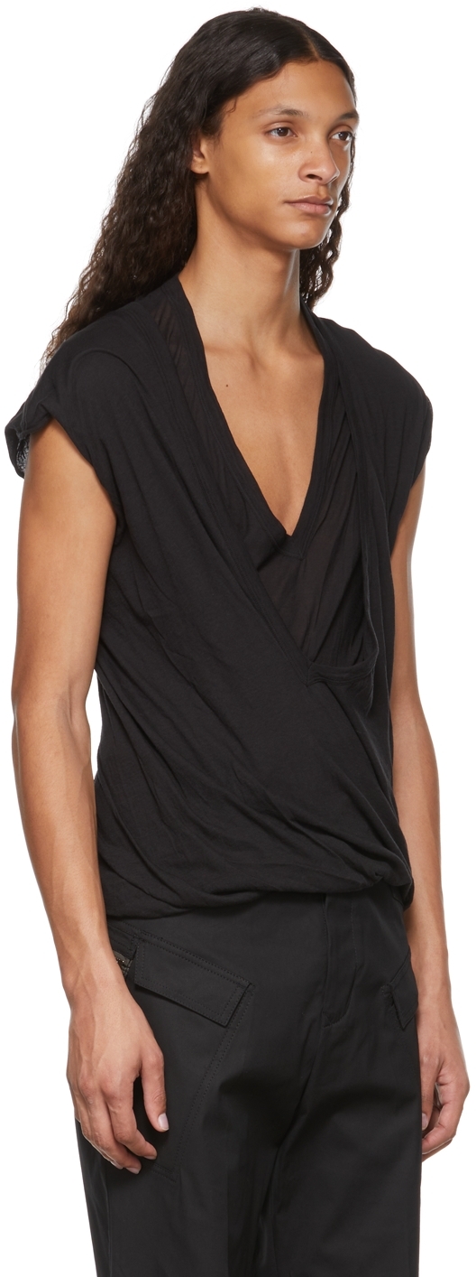 Rick Owens Black Double Dylan T-Shirt | Smart Closet